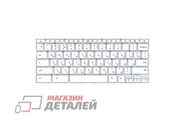 Клавиатура для ноутбука HP Chromebook 14A-NA белая без рамки