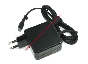 Блок питания (сетевой адаптер) для ноутбуков Asus 5-20V 2.25-3A 45W Type-C черный, в розетку Premium