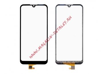 Сенсорное стекло (тачскрин) для Huawei Y6 (2019) черный