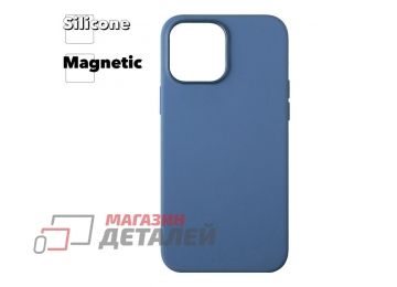 Силиконовый чехол для iPhone 13 Pro Max "Silicone Case" с поддержкой MagSafe (темно-синий)