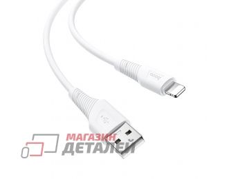 USB кабель HOCO X58 Airy Lightning 8-pin 2.4А силикон 1м (белый)