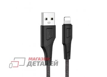 USB кабель HOCO X58 Airy Lightning 8-pin 2.4А силикон 1м (черный)