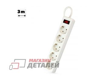 Сетевой фильтр Smartbuy One, 10А, 2200Вт, 5 розеток, длина 3,0 м, белый