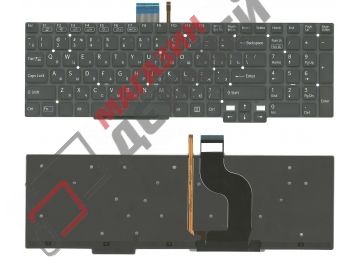 Клавиатура для ноутбука Sony Vaio SVT15 черная с подсветкой