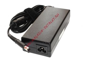 Блок питания (сетевой адаптер) для ноутбуков HP 18.5V 6.5A 120W 7.4x5.0 мм с иглой черный, с сетевым кабелем