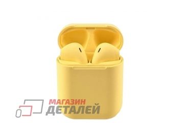 Bluetooth беспроводная гарнитура inPods 12 MACARON (жёлтая)