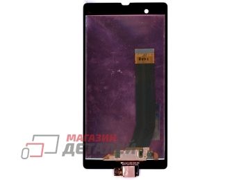 Дисплей (экран) в сборе с тачскрином для Sony Xperia Z черный