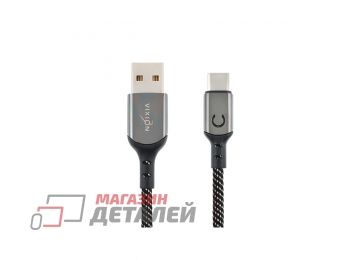 Кабель USB VIXION (K9 Ceramic) Type-C 1м (черно-белый)