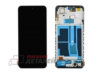 Дисплей (экран) в сборе с тачскрином для Xiaomi Redmi Note 12S черный с рамкой OLED