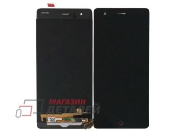 Дисплей (экран) в сборе с тачскрином для ZTE Nubia Z17 Lite черный