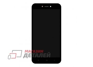 Дисплей (экран) в сборе с тачскрином для Xiaomi Redmi Go черный с рамкой (Premium LCD)