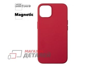 Силиконовый чехол для iPhone 13 "Silicone Case" с поддержкой MagSafe (красный)