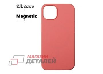 Силиконовый чехол для iPhone 13 "Silicone Case" с поддержкой MagSafe (розовый)