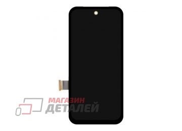 Дисплей (экран) в сборе с тачскрином для Google Pixel 9a (GTF7P) черный