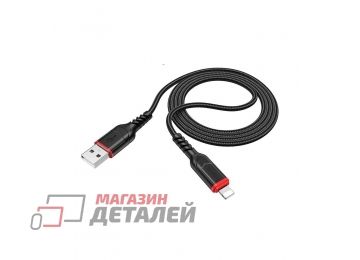 USB кабель HOCO X59 Victory Lightning 8-pin 2.4А нейлон 1м (черный)