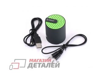 Bluetooth колонка Zetton Cylinder ZTLSBSCYLBG черная с зеленым