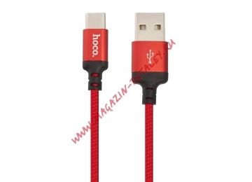 USB кабель Hoco X14 Times Speed Type-C Charging Cable L=1M черно-красный