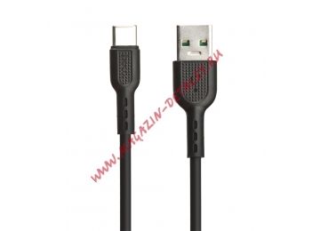 USB кабель Hoco X33  Type-C 5A Surge Charging Data Cable L=1М черный