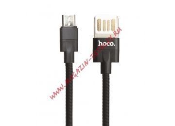 USB кабель Hoco U55 Outstanding Charging Data Cable For Micro L=1M черный