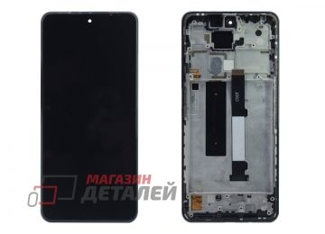 Дисплей (экран) в сборе с тачскрином для Xiaomi Mi 10T Lite 5G черный c рамкой Premium LCD
