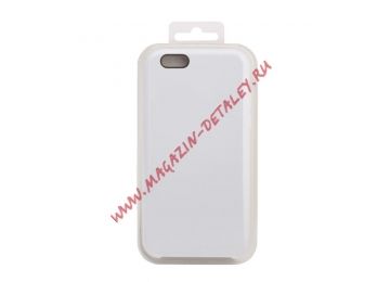Силиконовый чехол для iPhone 6/6S Silicone Case (белый, блистер)