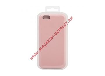 Силиконовый чехол для iPhone 6/6S Silicone Case (розовый, блистер)