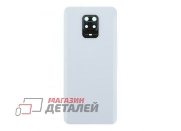 Задняя крышка для Xiaomi Redmi Note 9S, 9 Pro со стеклом камеры (белый)