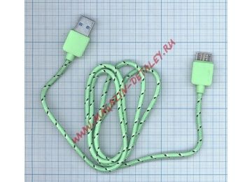 Армированный дата кабель USB-microUSB 3.0, длина 0.9 м