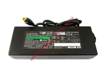 Блок питания (сетевой адаптер) для ноутбуков Sony Vaio 19.5V 6.15A 120W 6.5x4.4 мм с иглой черный, без сетевого кабеля