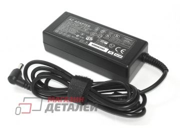 Блок питания (сетевой адаптер) для ноутбуков 19V 3.42A 65W 5.5x2.5 мм черный, с сетевым кабелем REPLACEMENT