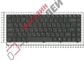 Клавиатура для ноутбука Acer eMachines D725 черная с длинным шлейфом