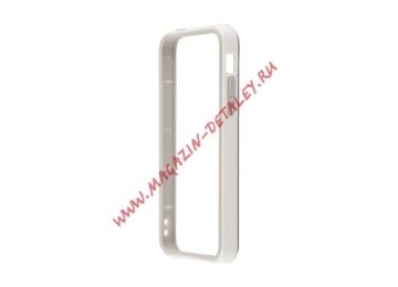 Чехол (бампер) G-Case для Apple iPhone 5C белый, серый