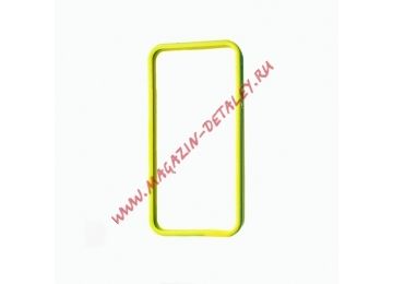 Чехол (бампер) для Apple iPhone 5, 5s, SE голубой, желтый