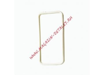 Чехол (бампер) для Apple iPhone 5, 5s, SE прозрачный с белой вставкой