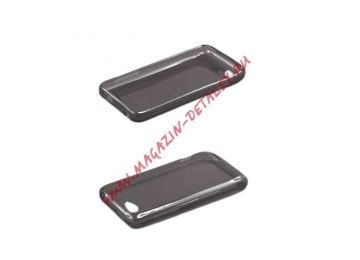 Силиконовый чехол для HTC One V TPU Case черный прозрачный