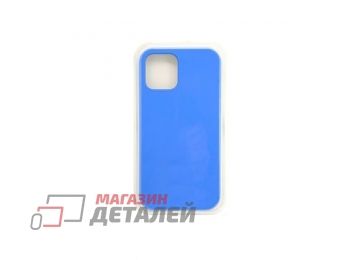 Чехол для iPhone 12, 12 Pro (6.1) Silicone Case синий