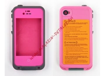 Чехол Life Proof для Apple iPhone 4, 4S розовый