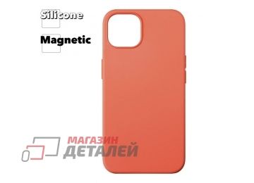 Силиконовый чехол для iPhone 13 "Silicone Case" с поддержкой MagSafe (оранжевый)