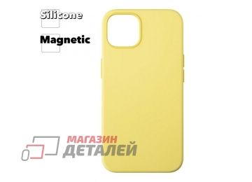 Силиконовый чехол для iPhone 13 "Silicone Case" с поддержкой MagSafe (лимонный)