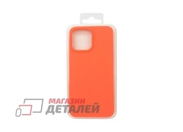 Силиконовый чехол для iPhone 13 Pro Max "Silicone Case" (красно-оранжевый)