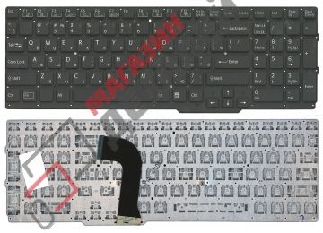 Клавиатура для ноутбука Sony VAIO SVS15 черная с подсветкой, плоский Enter - купить в Москве и России за 2 990 р.
