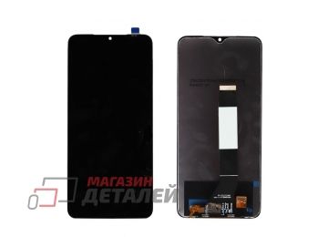 Дисплей (экран) в сборе с тачскрином для Xiaomi Redmi 9T, Poco M3 черный (Premium LCD)