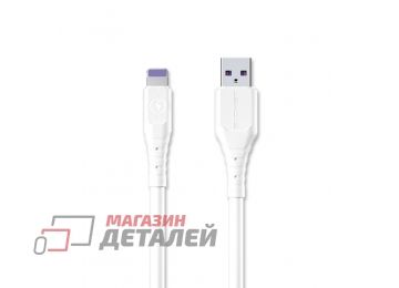 USB кабель WK WDC-152 Wargod USB – Lightninig 8-pin 6А PVC 1м (белый)