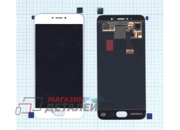 Дисплей (экран) в сборе с тачскрином для Meizu Pro 6s белый