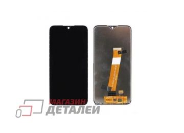 Дисплей (экран) в сборе с тачскрином для Samsung Galaxy A01 SM-A015F черный с широким коннектором (Premium LCD)