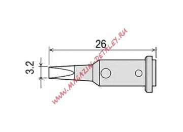 Жало GP-510RT-3.2D для газового паяльника GOOT GP-510