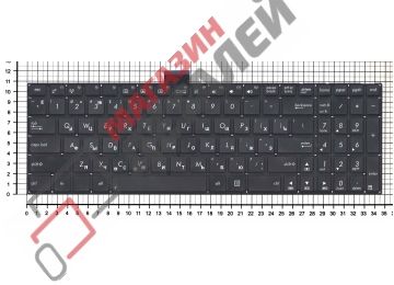 Клавиатура для ноутбука Asus X502 X502CA X502C черная без рамки, без крепления