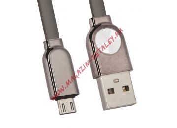 USB кабель JOYROOM DAWN Series S-M339 Mirco USB 1м плоский метал. разъемы (черный)