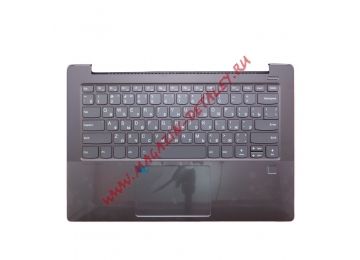 Клавиатура (топ-панель) для ноутбука Lenovo 530S-14IKB серая c серым топкейсом