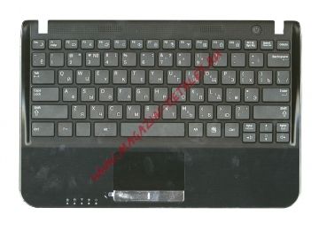 Клавиатура (топ-панель) для ноутбука Samsung NF310 NP-NF310 черная с черным топкейсом
